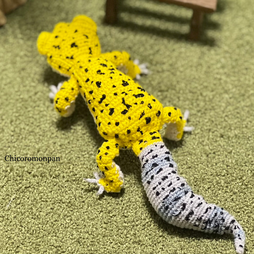 あみぐるみレオパ ヒョウモントカゲモドキ ハイイエロー あみぐるみ