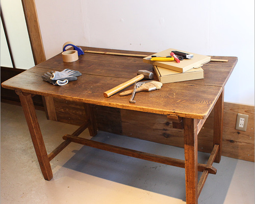 1365 アンティーク 杉の文机 ローテーブル レトロ 展示台 陳列台 古