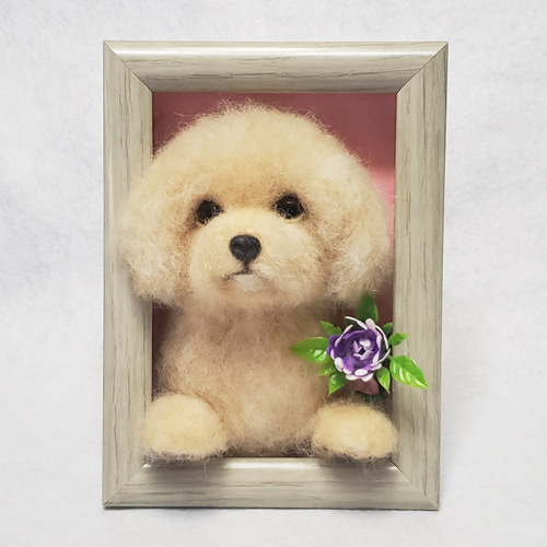 羊毛フェルト NW様 トイプードル 犬 ハンドメイド オーダー 羊毛