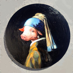 赤ずきんと狼 油絵 原画 キャンバス 手描き 絵画 絵画 メアリ 通販