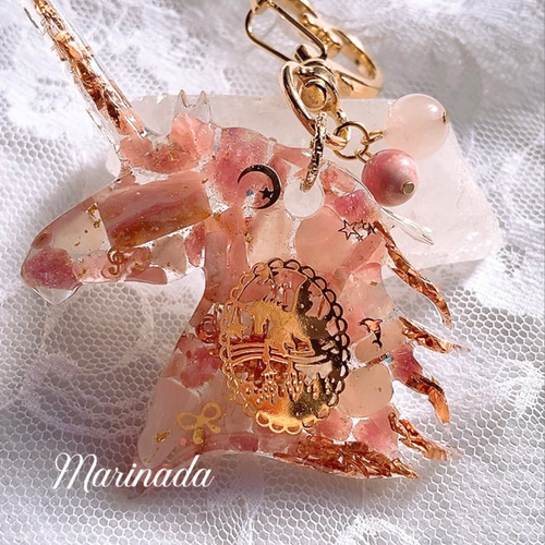 癒しのオルゴナイト❤️オーラクォーツ＋インカローズのハート型