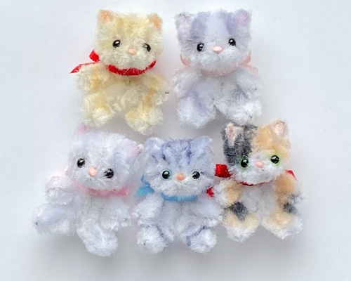 モールアート 猫ちゃんアソート ハンドメイドミニチュアぬいぐるみ