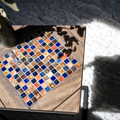 す16【ビンテージ】レトロデザインがかわいいタイルテーブル Japan す