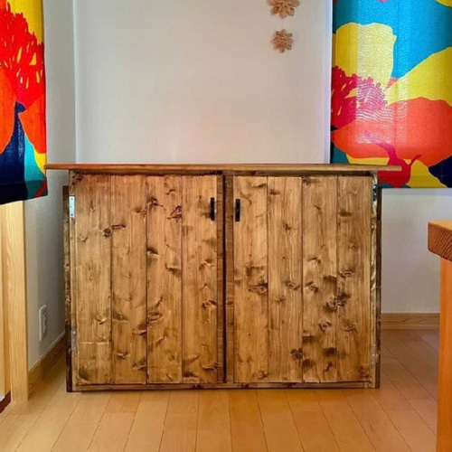 木製 ハンドメイド オーダー 日の字型 シェルフ ラック 棚 水槽台 楽天