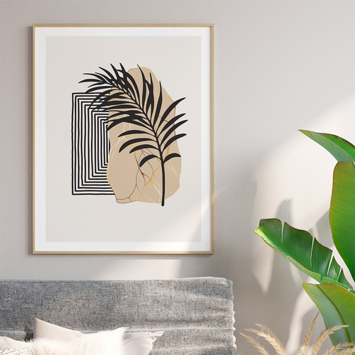 アートポスター ボタニカル モンステラ 北欧風 シンプルモダン