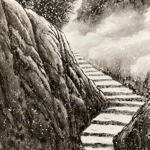 人気ブランド 水墨画 自然風景 掛け軸 絵画 - 絵画