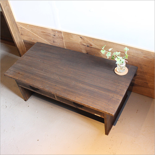 1075 アンティーク 文机 ローテーブル 引き出し 展示台 デスク レトロ