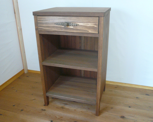 オープンキャビネット・レトロ【W55㎝】引出し1杯・オール無垢仕様