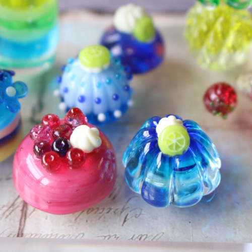 ガラスのミニチュアスイーツセット ☆ガラスのミニチュア喫茶店