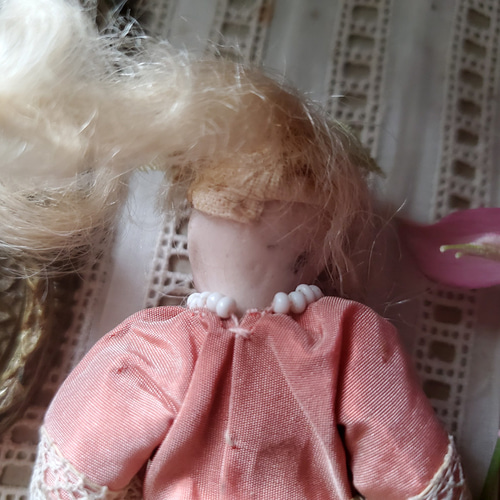 ドイツアンティーク ビスクドール ミニョネット10cm その他人形 Mon