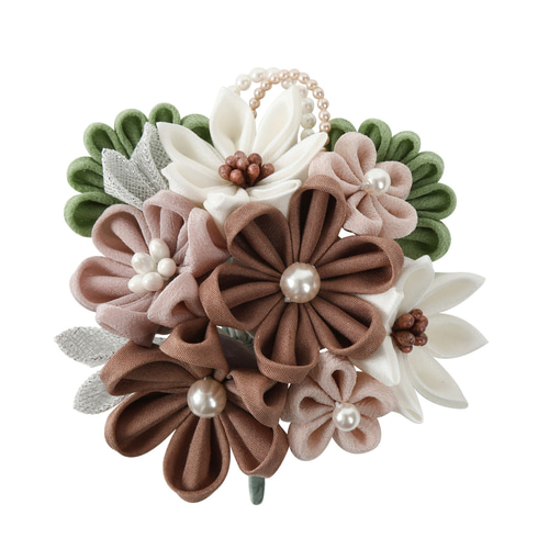 つまみ細工 アクセサリー 髪飾り コサージュ ブローチ 入学 卒業