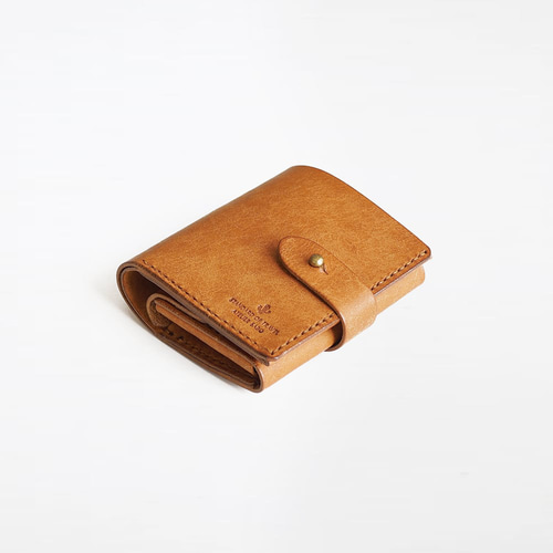 使いやすい 二つ折り財布 【 ブラウン 】 革 メンズ レディース レザー
