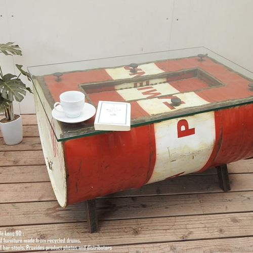 ドラム缶リメイク店舗用品店舗飾り店舗テーブルインテリアオブジェ