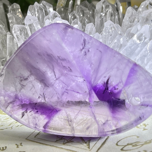 トラピッチェ アメジスト紫水晶ペンダントトップパーツ原石パーツ