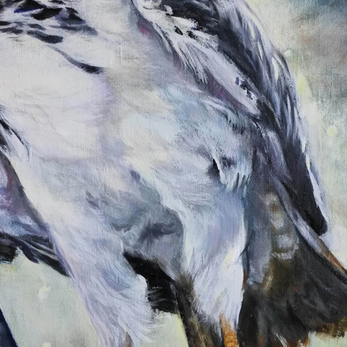 鷹の油絵F10号原画”Fly to the universe” 絵画 mimoza 通販 17957162