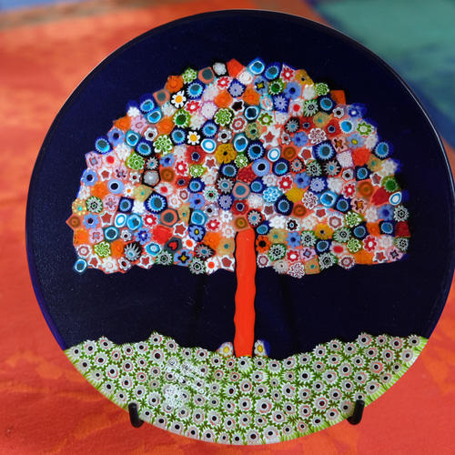 ベネチアンガラス ヴェネチアンガラス ミルフィオリ お皿 プレート