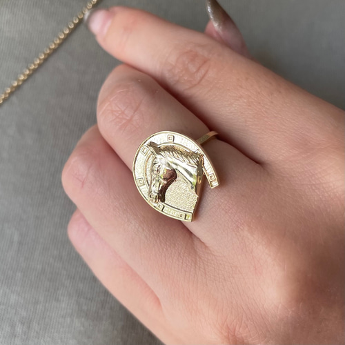 ホースシューリング 幸運モチーフ 馬蹄 ネックレス・ペンダント