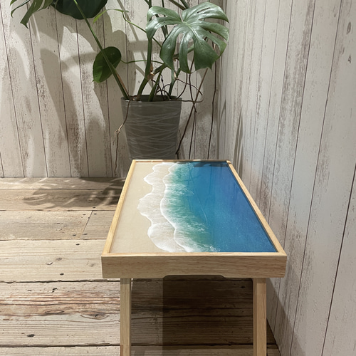オーシャンレジンテーブル テーブル サイドテーブル 海レジン レジン
