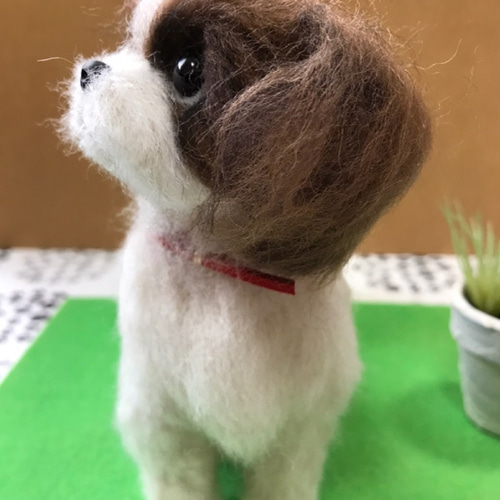 NEW＞シーズー☆羊毛フェルト人形☆【1点限定販売】 羊毛フェルト