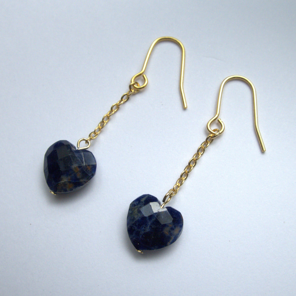 ラピスラズリのフックピアス #85 ピアス（フック・チェーン） monri