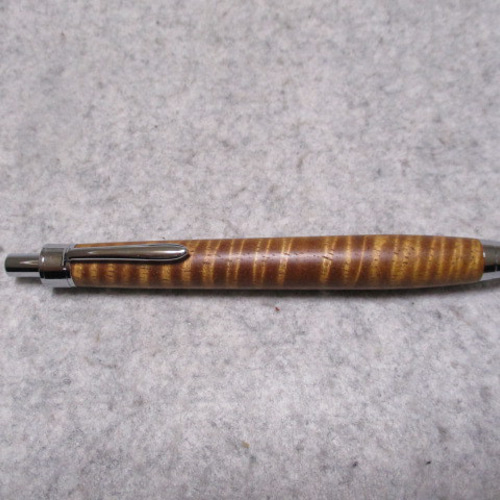 ハワイアンコア カーリー杢 椿油仕上げ 木軸ボールペン(シャープ
