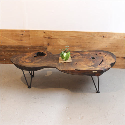 ケヤキ 一枚板 ローテーブル ちゃぶ台 おしゃれ アンティーク 脚