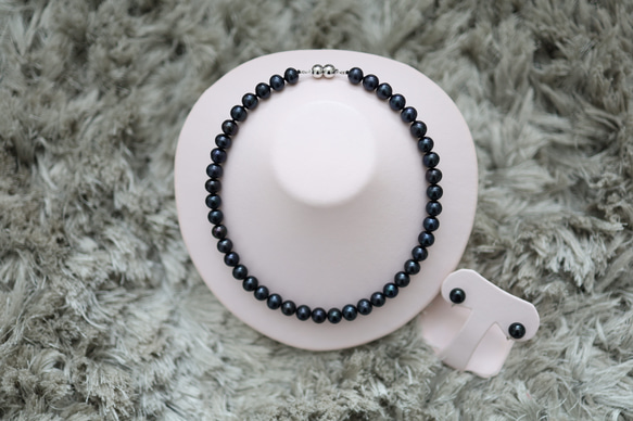 黒真珠○新定番アイテム】鑑別書付｜池蝶黒真珠ネックレスセット｜8