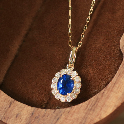 k18サファイアダイアモンドペンダントトップのみ