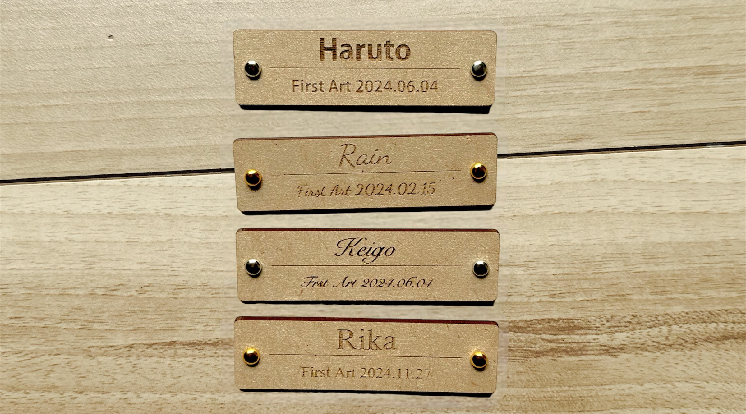 木製First オンライン Art ネームプレート オーダーメイドプレート
