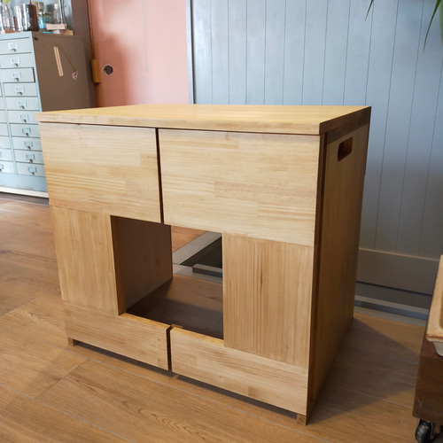 デュオトイレ 2つしまえる 猫トイレカバー ハウス・小屋 仔猫公団