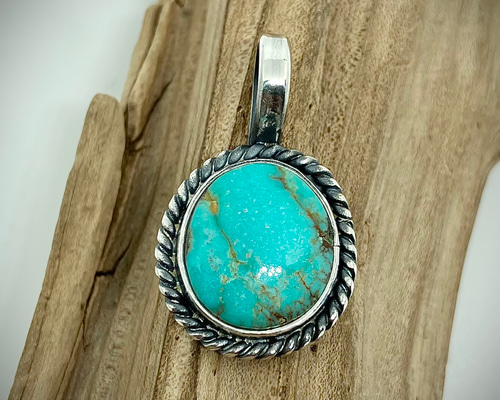 キングマン ターコイズ トルコ石 シルバー ネックレス ペンダント