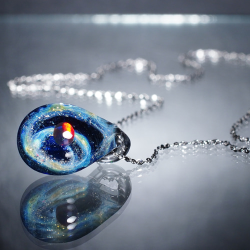 S】ガラスの小宇宙 オパールリング ペンダント ブレスレッド S