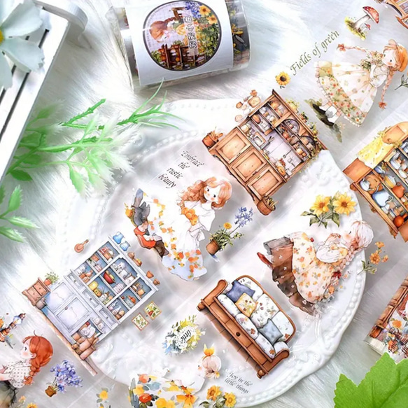 15本】 海外マステ petテープ まとめ売り コラージュ 素材 断捨離 ⑤