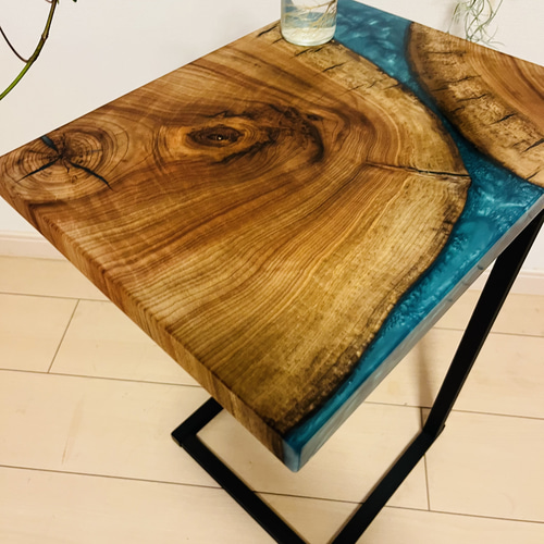 レジンテーブル サイドテーブル ソファテーブル リバーテーブル