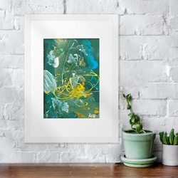 抽象画 【瞬間】 原画 絵画 アート アクリル画 インテリア 送料無料 額