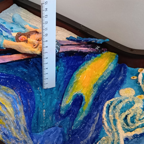 立体絵画の「ゴッホの叫び」（クレイ絵画） 絵画 山川善作 通販