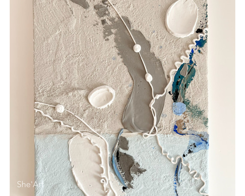 生命の受容 / モダン画 キャンバス 46×38㎝ F8 原画限り おしゃれ