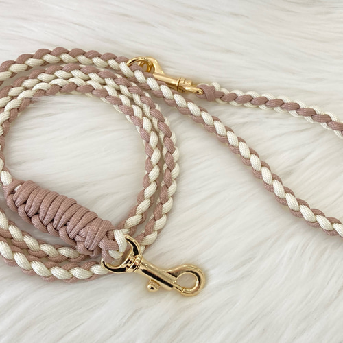 カフェリード パラコード ピンクベージュ x クリーム パラコードリード