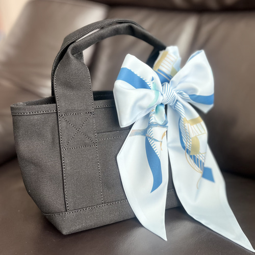 選べるスカーフ】日本製8号帆布 クラシックトートワイドハンドル