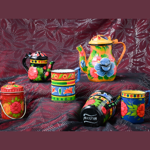 昭和レトロ カラフル水差し ホーロー製 色鮮やか インテリア 一輪挿し