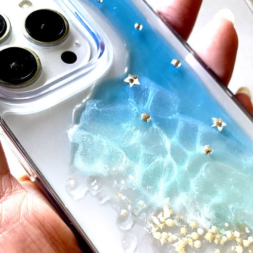 iPhone17 iPhone15 Nearby sea スマホケース 海 クリアケース 全機種