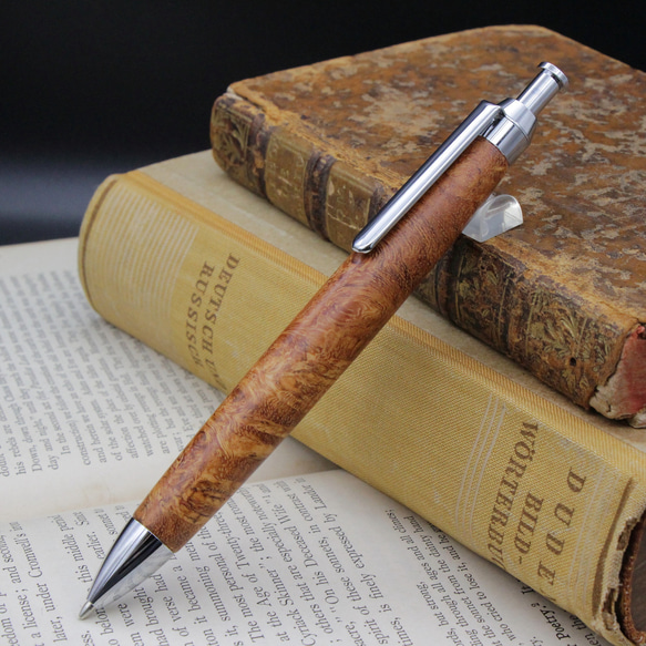 アンボイナバール 花梨瘤 かりん瘤杢 2・Pencil 0.5mm」木軸シャープ