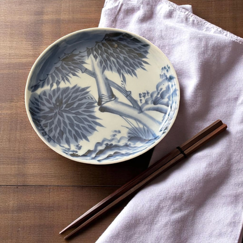 古伊万里染付5枚皿 大皿 antique art nozomi 通販 18214478｜Creema