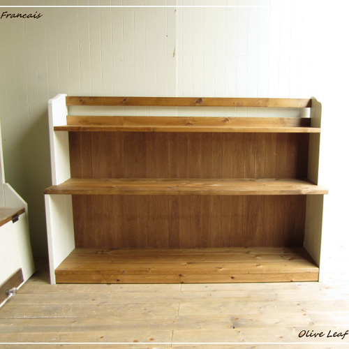 サイズオーダー可！○超ワイドラックW114○ナチュラルブラウン無垢材