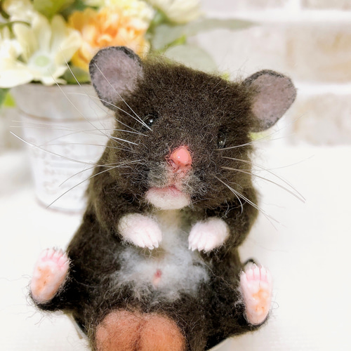 ♥️羊毛フェルト♥️ハムスターちゃん×4♪ ♥️羊毛フェルト