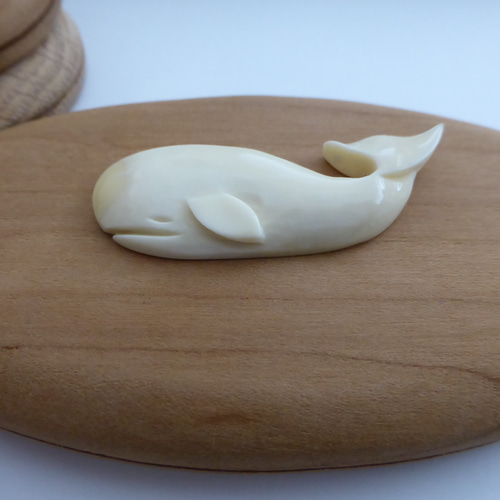 マッコウ鯨歯のオーナメント「マッコウクジラ」 かごバッグ マテリアル