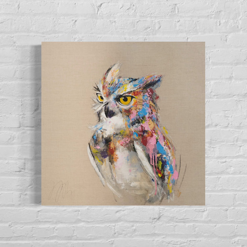 owl / フクロウ 絵画 TOMOYA 通販 18306942｜Creema(クリーマ)