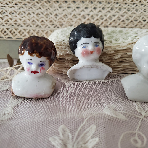 ドイツ 1900年前後 チャイナヘッドドール ショルダーヘッド その他人形