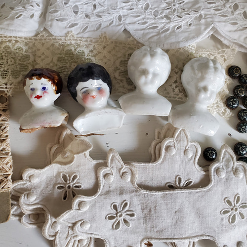 ドイツ 1900年前後 チャイナヘッドドール ショルダーヘッド その他人形