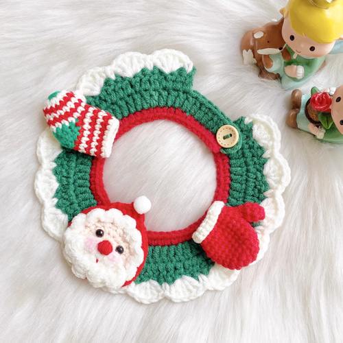 EMY's Gallery 猫襟 ワンちゃん襟 首輪 カギ編み 犬襟 つけ襟